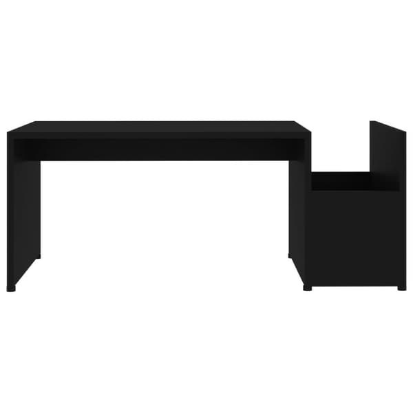 vidaXL sofabord 90x45x35 cm spånplade sort