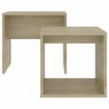 Miniatyrbillede 4 af 8: vidaXL sofabordssæt 48x30x45 cm spånplade sonoma-eg
