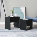 Miniatyrbillede 8 af 8: vidaXL sofabordssæt 48x30x45 cm spånplade sort
