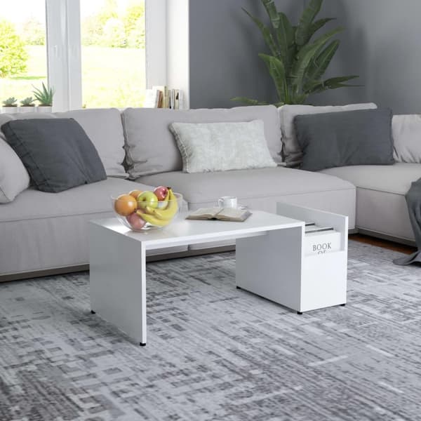 vidaXL Soffbord vit 90x45x35 cm spånskiva