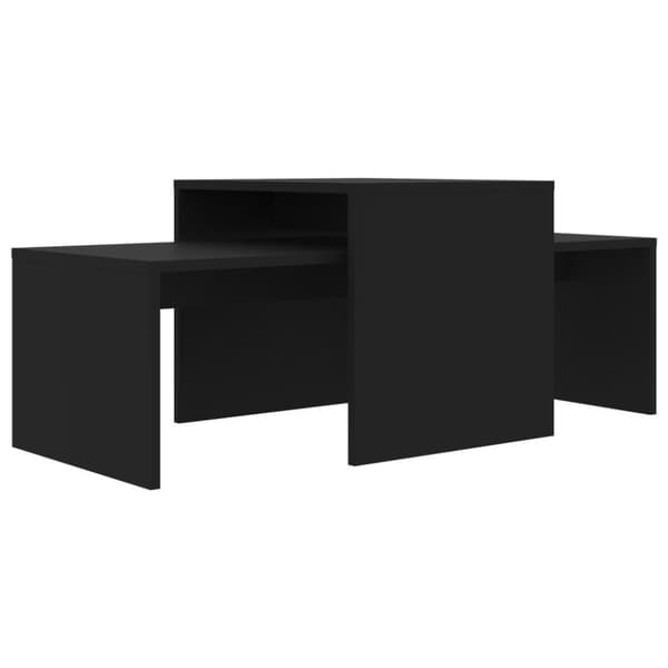 vidaXL Sofabordsett svart 100x48x40 cm sponplate change2