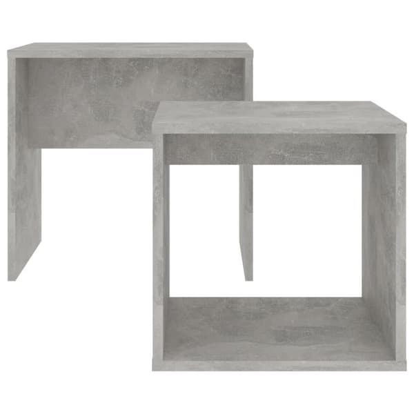 vidaXL Soffbord set betonggrå 48x30x45 cm spånskiva