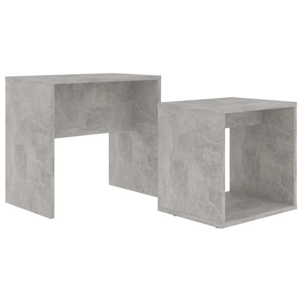 vidaXL Soffbord set betonggrå 48x30x45 cm spånskiva