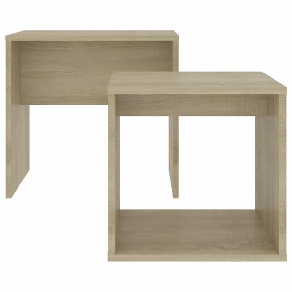 vidaXL Soffbord set sonoma-ek 48x30x45 cm spånskiva