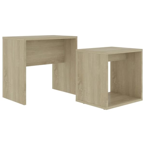 vidaXL Sofabordsett sonoma eik 48x30x45 cm sponplate change2