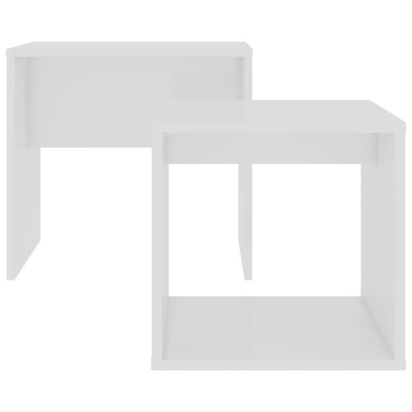 vidaXL Sofabordsett hvit 48x30x45 cm sponplate change2