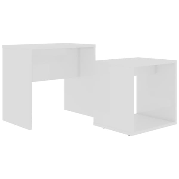 vidaXL Sofabordsett hvit 48x30x45 cm sponplate change2