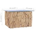 Miniatyrbild 4 av 7: vidaXL Soffbord med glasskiva 66x66x40 cm massiv teak