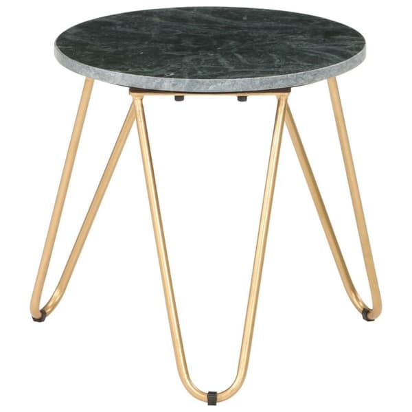 vidaXL sofabord 40x40x40 cm ægte sten med marmortekstur grøn