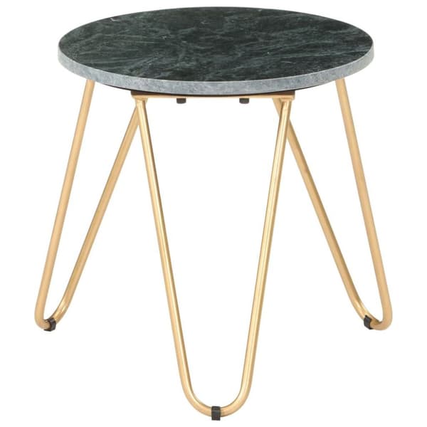 vidaXL sofabord 40x40x40 cm ægte sten med marmortekstur grøn