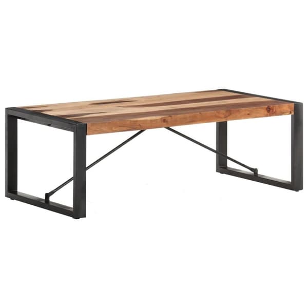 vidaXL sofabord 120x60x40 cm massivt træ med sheeshamfinish
