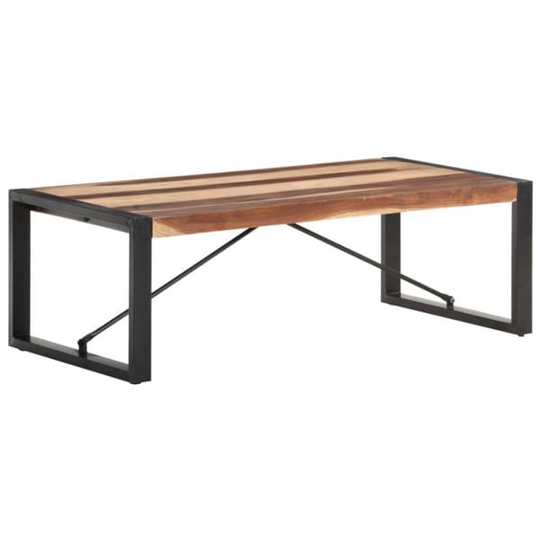 vidaXL sofabord 120x60x40 cm massivt træ med sheeshamfinish