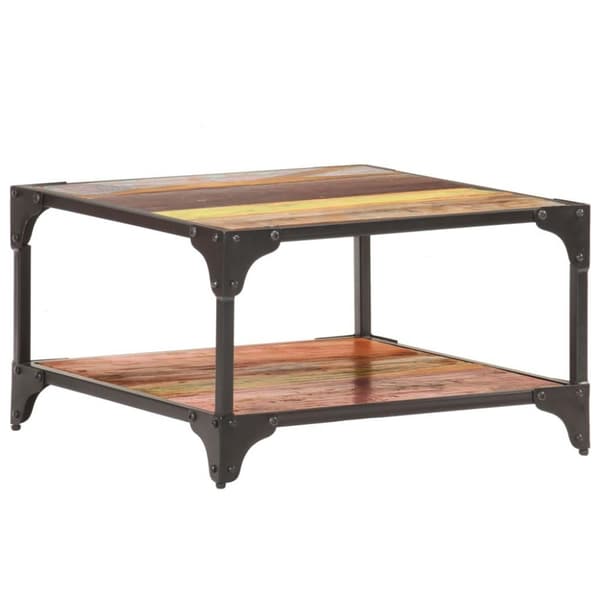 vidaXL Sofabord 60x60x35 cm gjenvunnet heltre change2