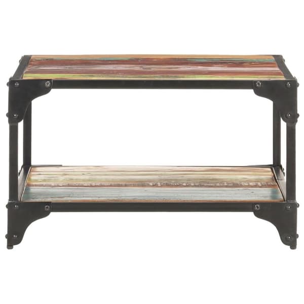 vidaXL sofabord 60x60x35 cm massivt genbrugstræ