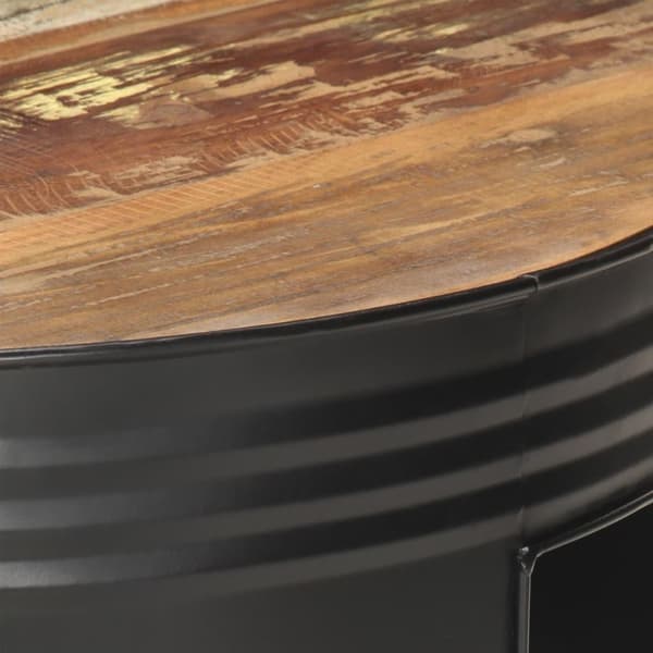 vidaXL sofabord 68x68x36 cm massivt genbrugstræ sort