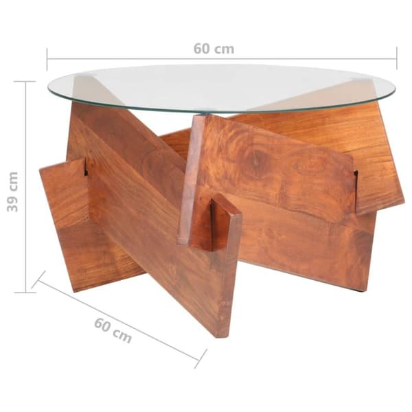 vidaXL sofabord 60 cm massivt akacietræ