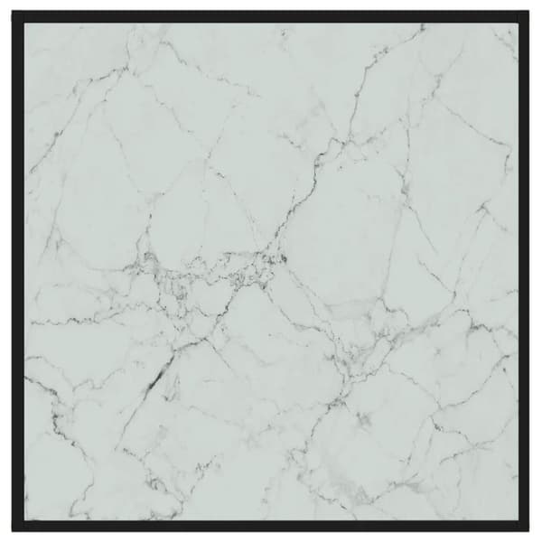 vidaXL Soffbord vit 80x80x35 cm härdat glas