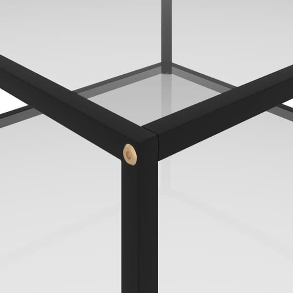 vidaXL Soffbord genomskinligt 80x80x35 cm härdat glas