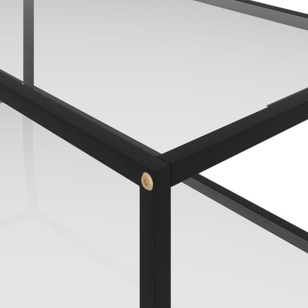 vidaXL sofabord 100x50x35 cm hærdet glas transparent