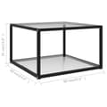 Miniatyrbillede 5 af 5: vidaXL sofabord 60x60x35 cm hærdet glas transparent
