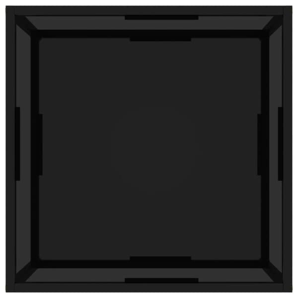 vidaXL sofabord 60x60x35 cm hærdet glas sort