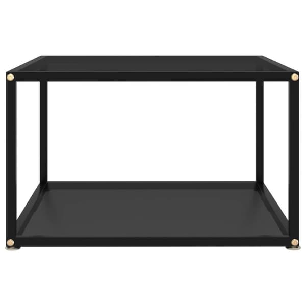 vidaXL sofabord 60x60x35 cm hærdet glas sort