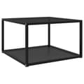 Miniatyrbillede 1 af 5: vidaXL sofabord 60x60x35 cm hærdet glas sort