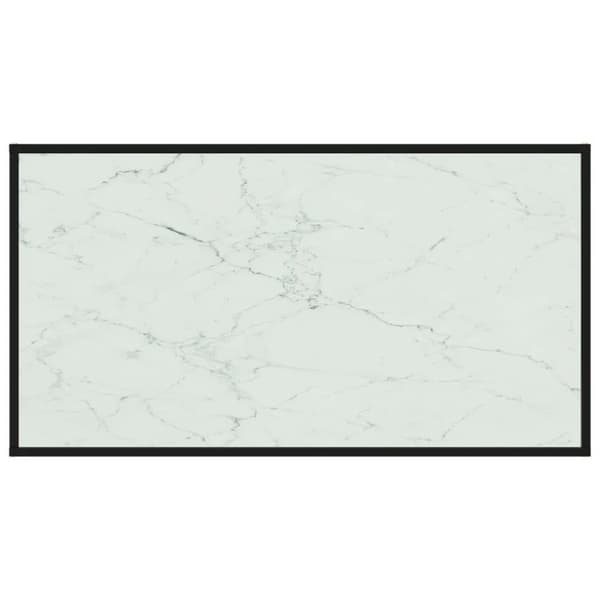 vidaXL sofabord 120x60x35 cm hærdet glas hvid