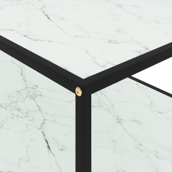 vidaXL sofabord 120x60x35 cm hærdet glas hvid