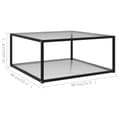 Miniatyrbillede 5 af 5: vidaXL sofabord 80x80x35 cm hærdet glas transparent