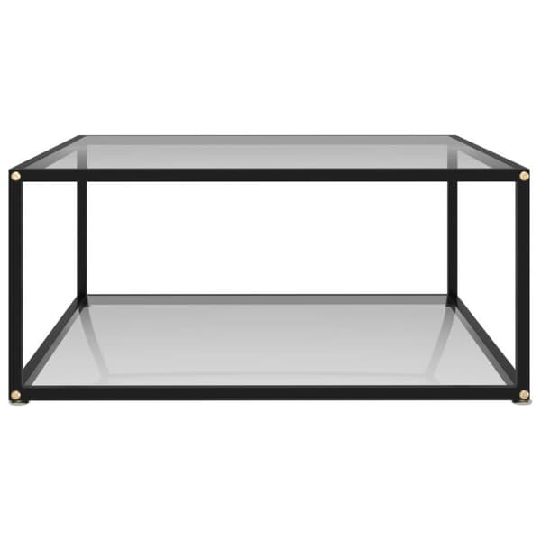 vidaXL sofabord 80x80x35 cm hærdet glas transparent