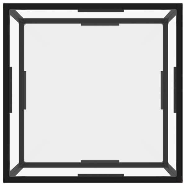 vidaXL Soffbord transparent 60x60x35 cm härdat glas