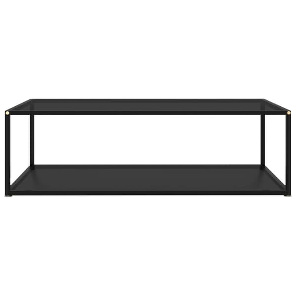 vidaXL sofabord 120x60x35 cm hærdet glas sort