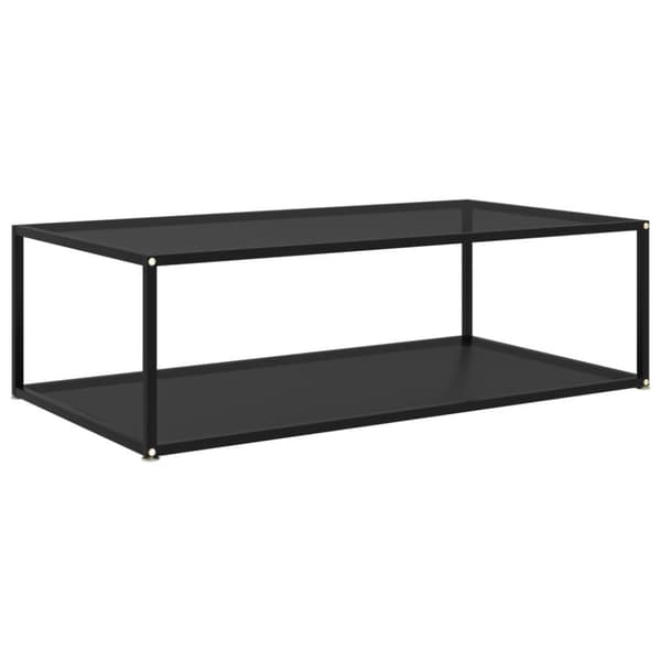 vidaXL sofabord 120x60x35 cm hærdet glas sort