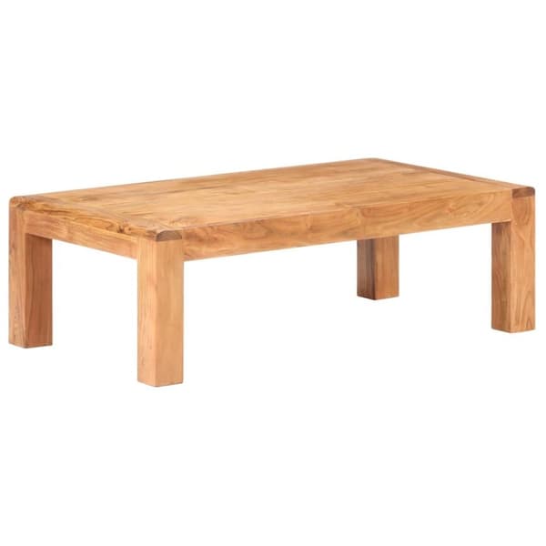 vidaXL Sohvapöytä 110x60x35 cm täysi akaasiapuu hunajaviimeistelyllä