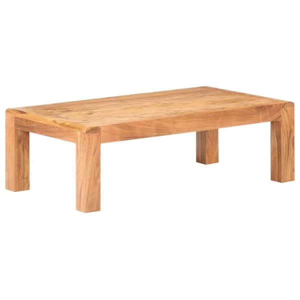 vidaXL Sohvapöytä 110x60x35 cm täysi akaasiapuu hunajaviimeistelyllä