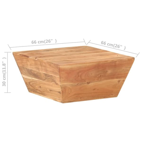 vidaXL sofabord 66x66x30 cm V-facon massivt akacietræ