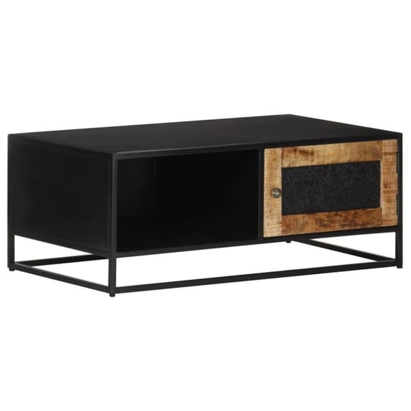 vidaXL Soffbord 90x50x35 cm grovt mangoträ