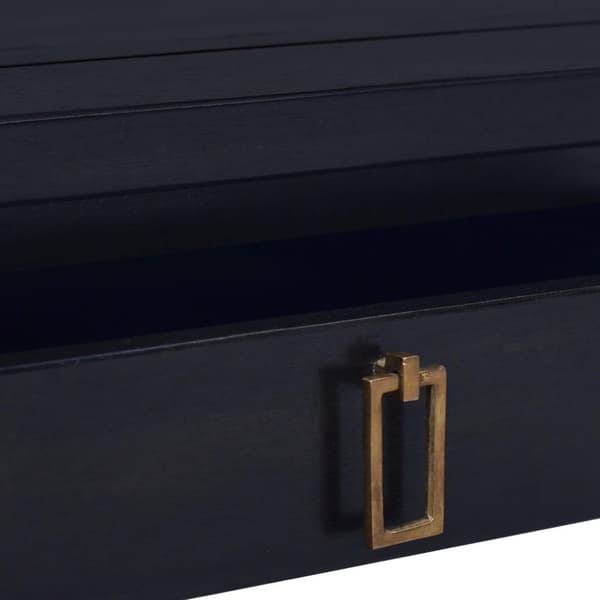 vidaXL Sofabord lys svart kaffe 68x68x30 cm heltre mahogni change2