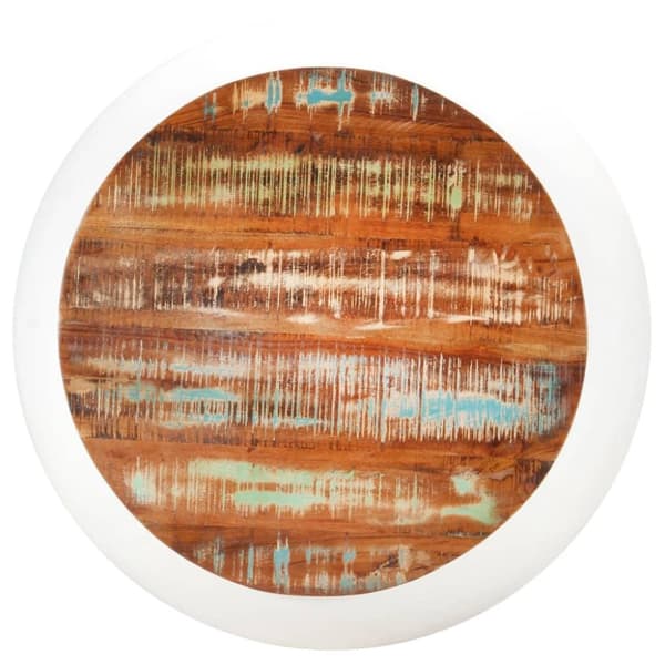 vidaXL sofabord 68x68x30 cm massivt genanvendt træ hvid