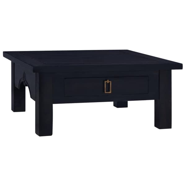 vidaXL Sohvapöytä vaalea musta kahvi 68x68x30 cm täysi mahonki