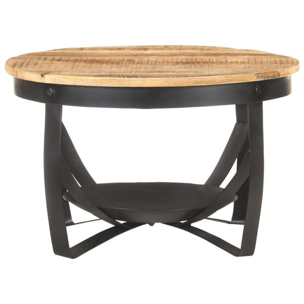 vidaXL Sofabord Ø68x43 cm grovt mangotre change2