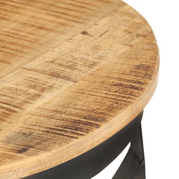 vidaXL Sofabord Ø68x43 cm grovt mangotre change2