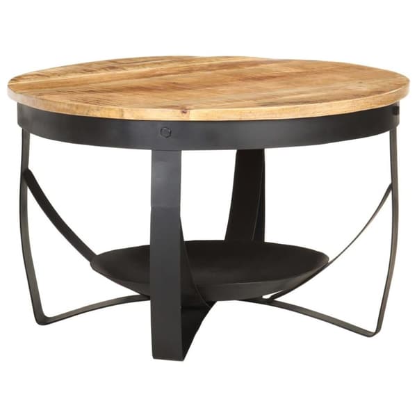 vidaXL Sofabord Ø68x43 cm grovt mangotre change2