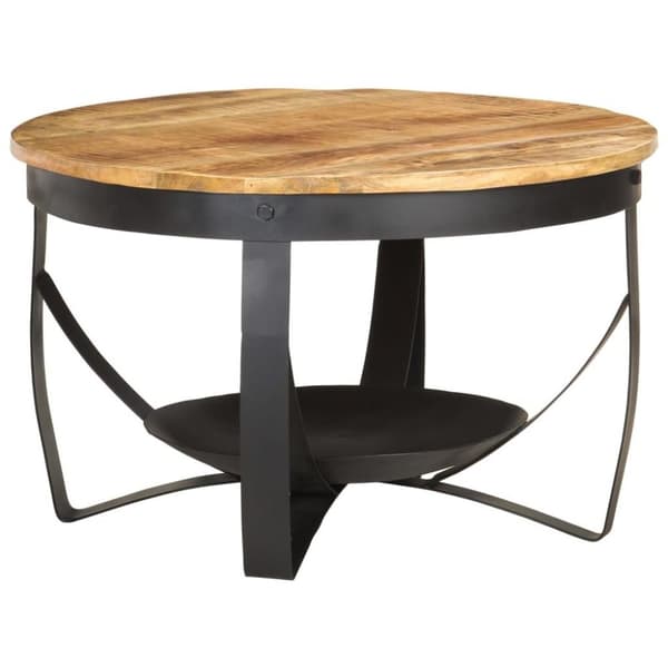 vidaXL Sofabord Ø68x43 cm grovt mangotre change2