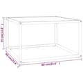 Miniatyrbild 5 av 6: vidaXL Soffbord svart med vit marmor glas 60x60x35 cm