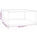 Miniatyrbild 5 av 6: vidaXL Soffbord med svart vit marmor glas 80x80x35 cm