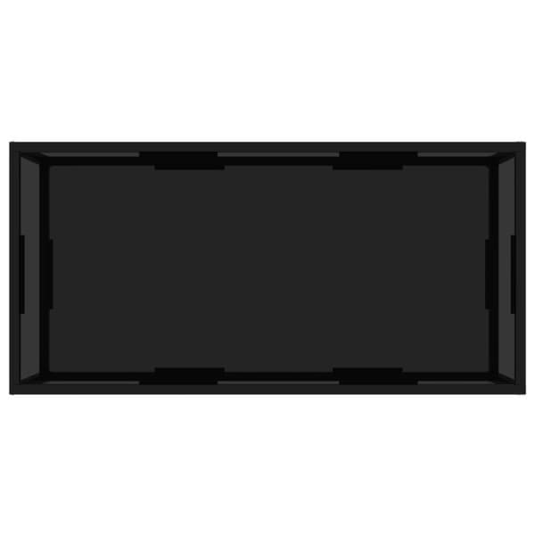 vidaXL sofabord 100x50x35 cm hærdet glas sort