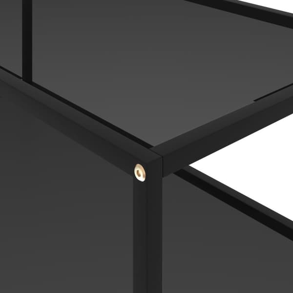 vidaXL sofabord 100x50x35 cm hærdet glas sort