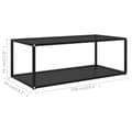 Miniatyrbillede 5 af 5: vidaXL sofabord 100x50x35 cm hærdet glas sort